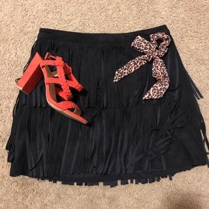 Black Fringe Skirt ✨